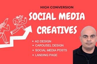 design high converting facebook ad creative, meta ad design, social media