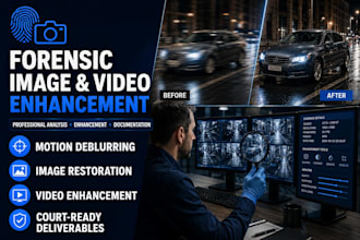 forensic image and video editing restoration  enhancement court ready analysis