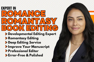 do deep editing and developmental editing for your romance or romantasy book