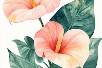 make botanical illustration, flower, plant