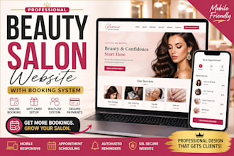 build a beauty salon website, hair salon appointment website calendar booking