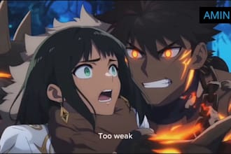 an epic ai anime fight scene with cinematic action and dramatic visual effects