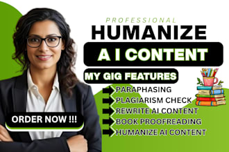 edit, rewrite, humanize ai content, check plagiarism, ai content editing