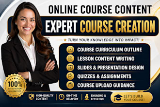 create online course content, course creation course curriculum elearning course