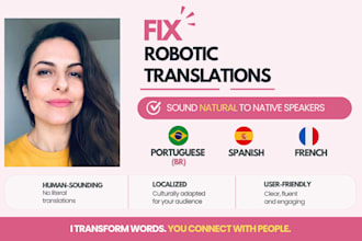 proofread and localize content in spanish french portuguese