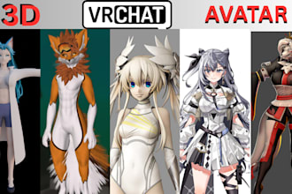 model or upload your 3d furry anime nsfw  vtube comic avatar for vrchat bonelab