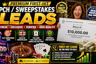 provide you a verify usa sweepstaks leads