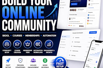 build and manage your skool community online course and membership site