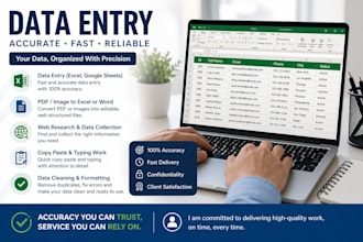 provide professional data entry services