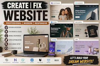 create fix squarespace hostinger godaddy ecwid big cartel weebly wix website