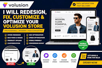 fix, customize, and optimize your shopify, volusion store