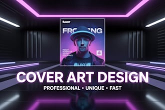 design creative album music cover artwork, ep cartoon cover, mixtape vinyl cover