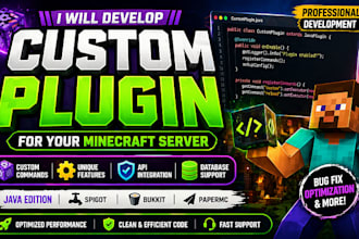 develop custom minecraft plugins java spigot bukkit papermc