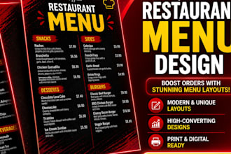 design modern menu restaurant menu digital menu