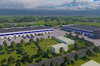 visualize 3d industrial warehouse,site plan layout,cgi retail exterior rendering