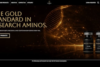 build fda compliant research peptide website supplement website peptide store