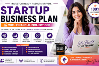 write startup business plan with financial projections for startup business plan
