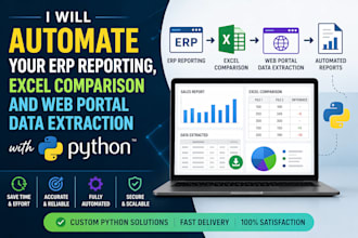 automate your erp reporting, excel comparison portal data extraction with python