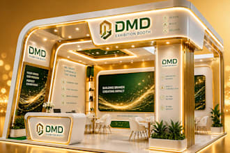 design modern eye catching 3d exhibition booth trade show booth, and event stand