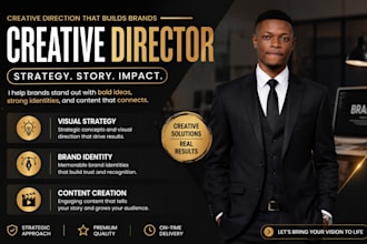 be a creative director for your brand, design strategy, content creation