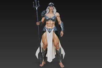 3d female warrior character,armor mod,nsfw model, humanoid,mascot,ue5 vr avatar