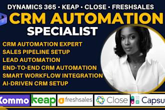 implement dynamics 365 close keap freshsales capsule crm kommo automation