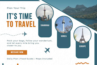 create a personalized korea, shanghai or europe travel itinerary