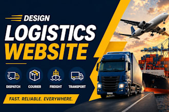 design logistics, dispatch, courier, freight, transport on wordpress website