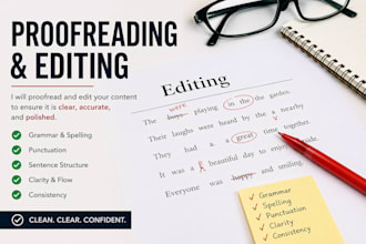 edit your texts to ensure they are clear and error free