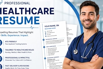 write healthcare resume, doctor, nursing, medical sales, medical coder, CV