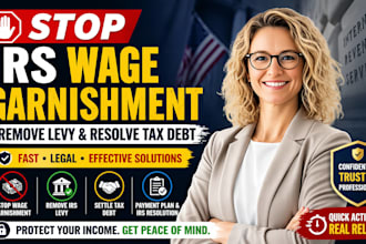 stop irs wage garnishment, levy and fix tax debt with irs resolution