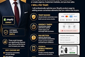 add trust badges, urgency timers faqs to boost shopify sales