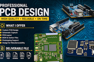 design pcb for automotive, power electronics, and raspberry pi projects with sch