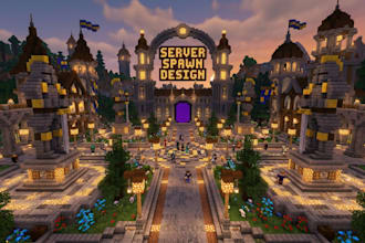 build custom minecraft map, city survival, spawn, world house castle, hubs, base