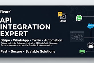 integrate API, stripe payment, whatsapp, twilio and automate your business workf