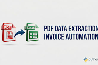 automate PDF data extraction, invoice processing using python