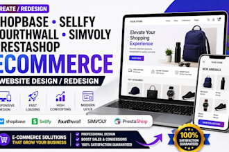create shopbase sellfy fourthwall simvoly prestashop ecommerce website redesign