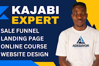 design kajabi website, kajabi sales funnel, kajabi online course, landing page