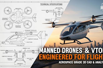 design manned drones, vtol drones or futuristic air vehicles