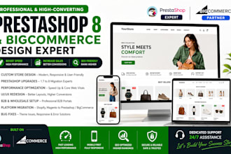 build custom prestashop 8 ecommerce store with SEO, speed and responsive design