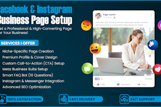 create and optimize facebook business page and instagram shop
