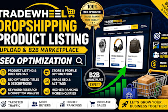 tradewheel dropshipping product listing upload b2b marketplace seo optimization
