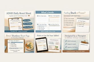 design canva adhd planner neurodivergent workbook guide PDF