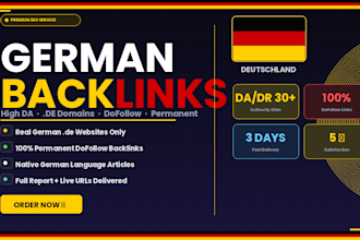 do premium german dofollow backlinks from high da de websites