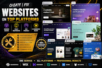 design fix squarespace hostinger godaddy ecwid big cartel weebly wix website