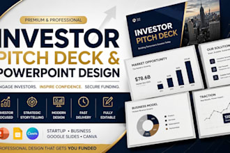 design investor pitch deck powerpoint presentation and google slides