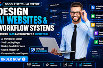 design google stitch ai website workflow design business website landing pages