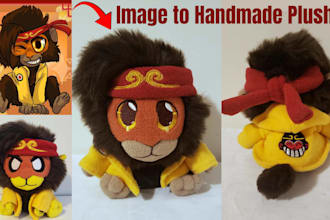 hand sew custom plush soft toy handmade stuffed animal maker