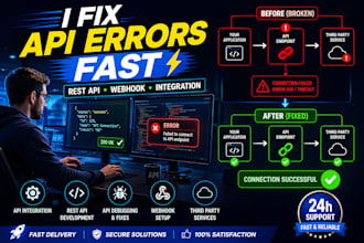 fix API integration, rest API errors and third party API issues