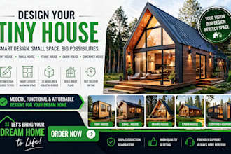 design tiny house, small house, frame house, cabin house, container house